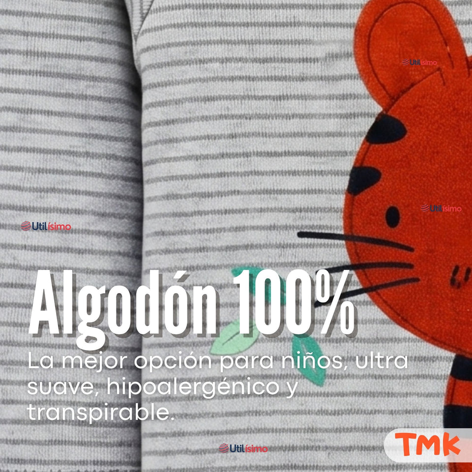 Pack 5 Bodys Manga Larga 100% Algodón Tedmimak Sweet Nature Bebé Niño