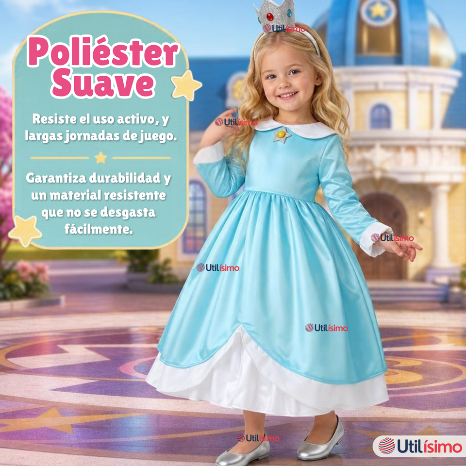 Disfraz Princesa Rosalina Super Mario Galaxy Cosplay Niña