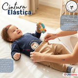 Conjunto 2 Piezas Buzo Pantalón Y Polerón De Algodón Azul León Bebé Niño