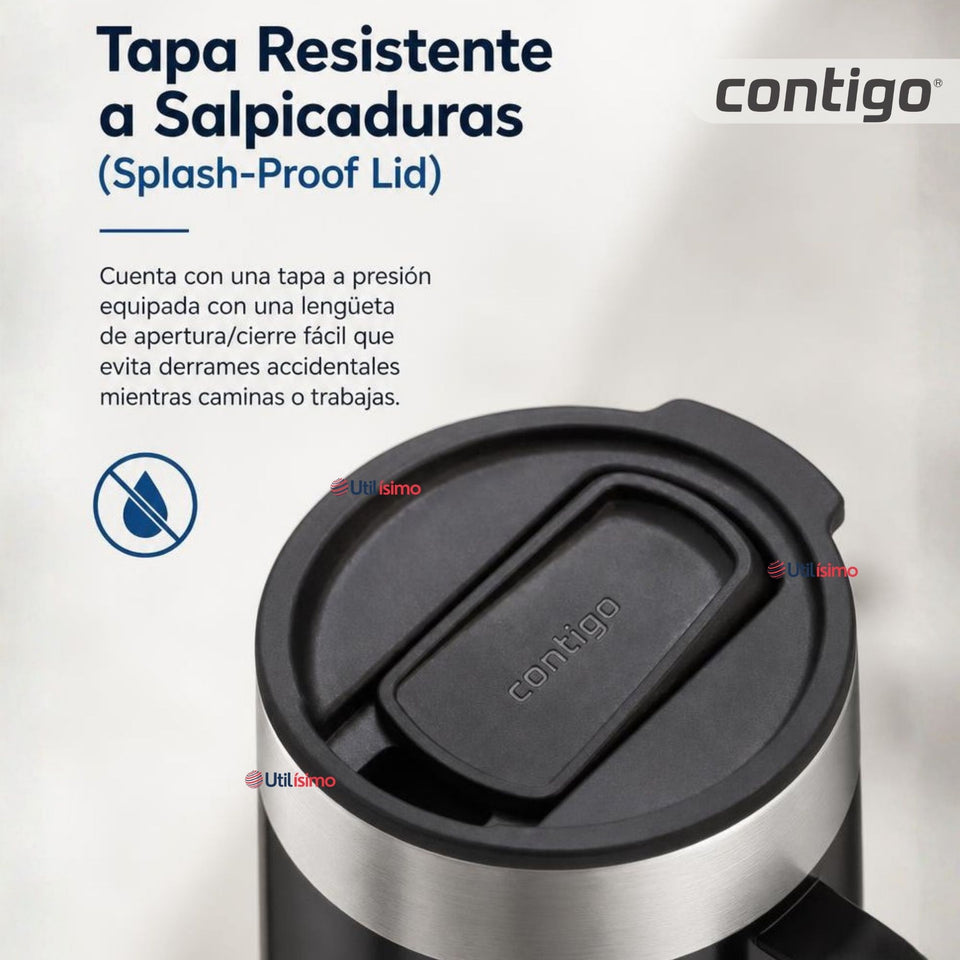 Taza Térmica Contigo Streeterville Acero Inoxidable 414ML Licorice