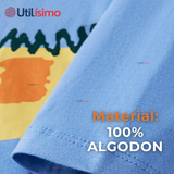 Polera Manga Larga Niño 100% Algodón Cocodrilo Azul Camiseta