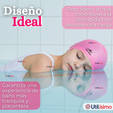 Gorro Gorra Natación Baño Silicona Color Rosado 3 Años En Adelante