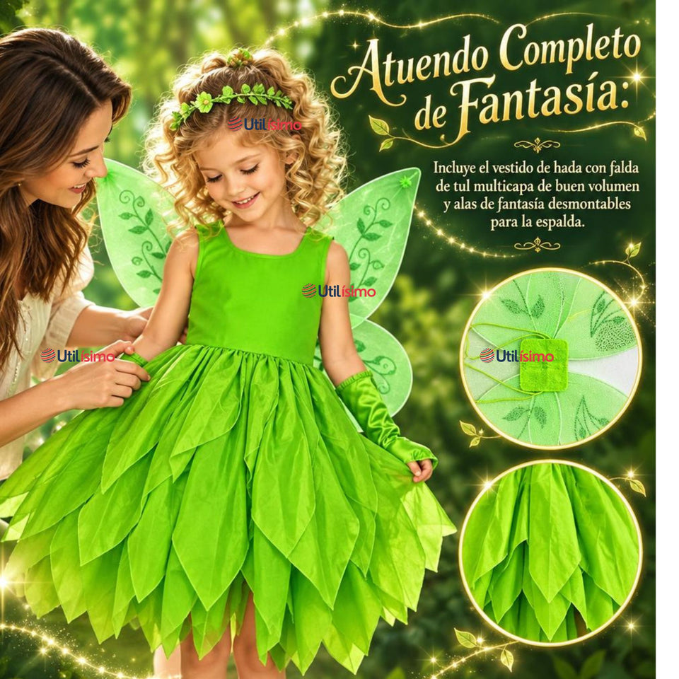 Disfraz Infantil Tinkerbell Campanita Niña Cuento De Hadas