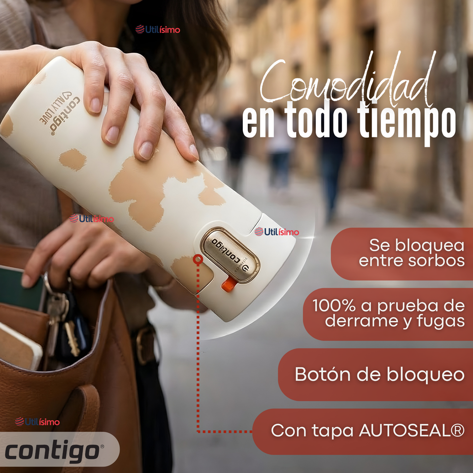 Vaso Térmico Contigo 473ml West Loop 3.0 Ally Love Acero Inoxidable Oatmilk