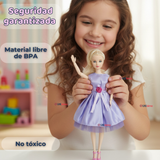 Set de Juego Muñeca Princesa Con Espejo Y Peine