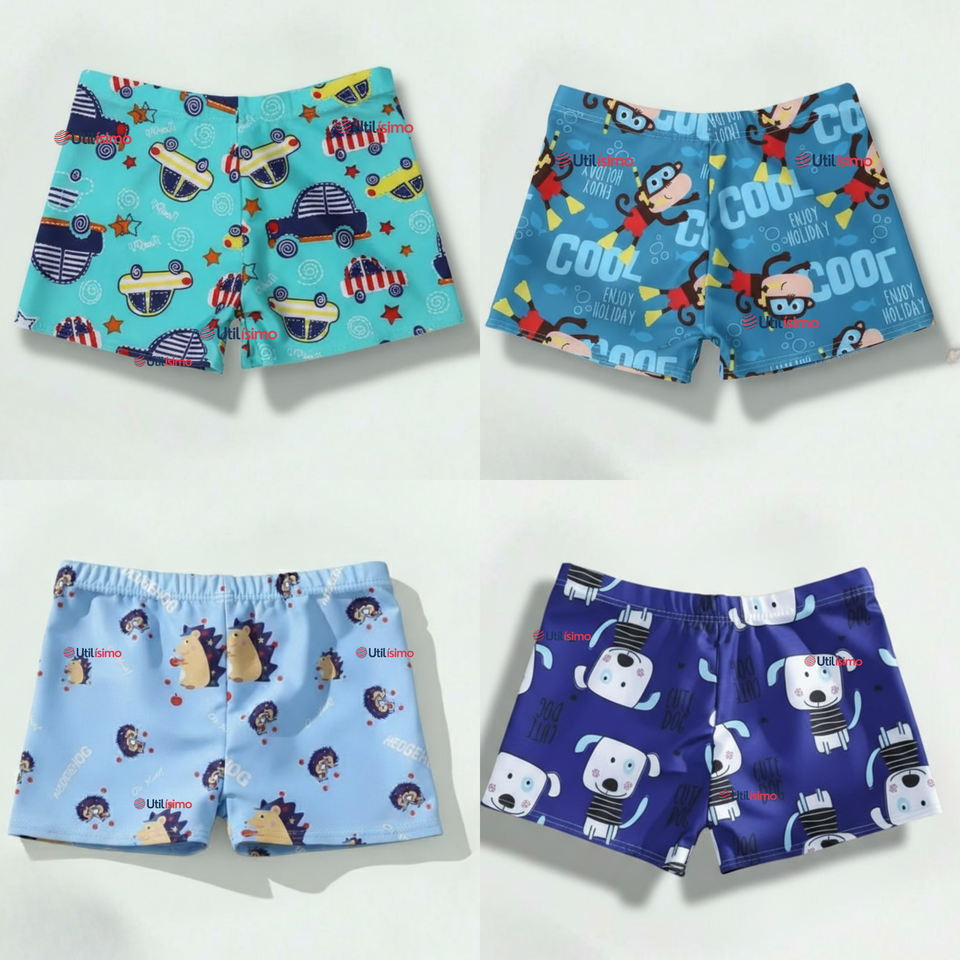 Short De Playa Para Niños Traje De Baño Pantalón Corto Diseños Surtidos