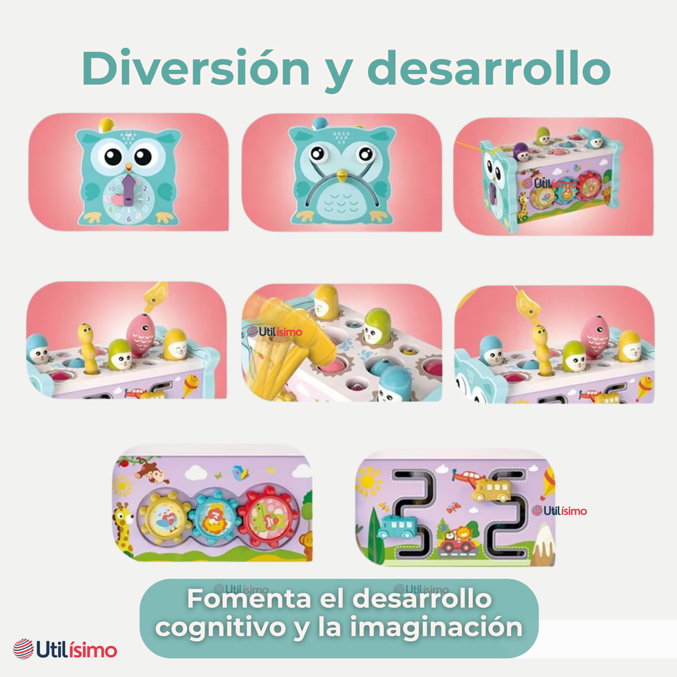 Juguete Tablero Multifuncional 8 En 1 Bebé Niño Niña Montessori