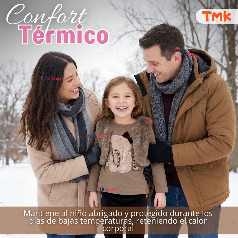 Conjunto Buzo Polera Chaleco 3 Piezas Niña Tedmimak Pretty Bear
