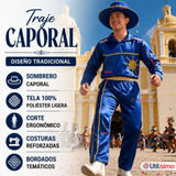 Traje Caporal Típico Completo Con Sombrero Azul Hombre Fiestas Patrias