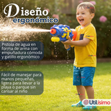 Pistola De Agua 500ml 45cm Colores Surtidos Juguete Lanza Agua Niño Niña