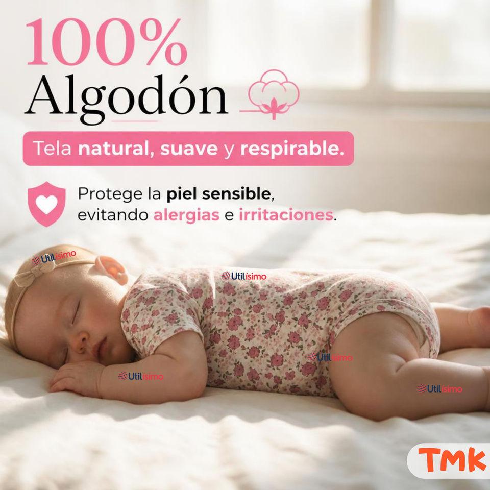 Pack 5 Bodys Manga Corta %100 Algodón Tedmimak Niña Sweet Girl