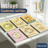 Pack 10 Cuadernos Universitarios Pompompurin 100 Hojas Proarte Diseño Surtido