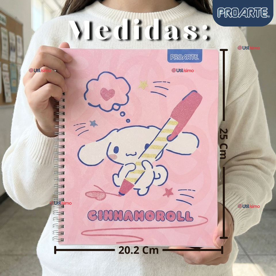 Pack 10 Cuadernos Universitarios Cinnamoroll 100 Hojas Proarte Diseño Surtido