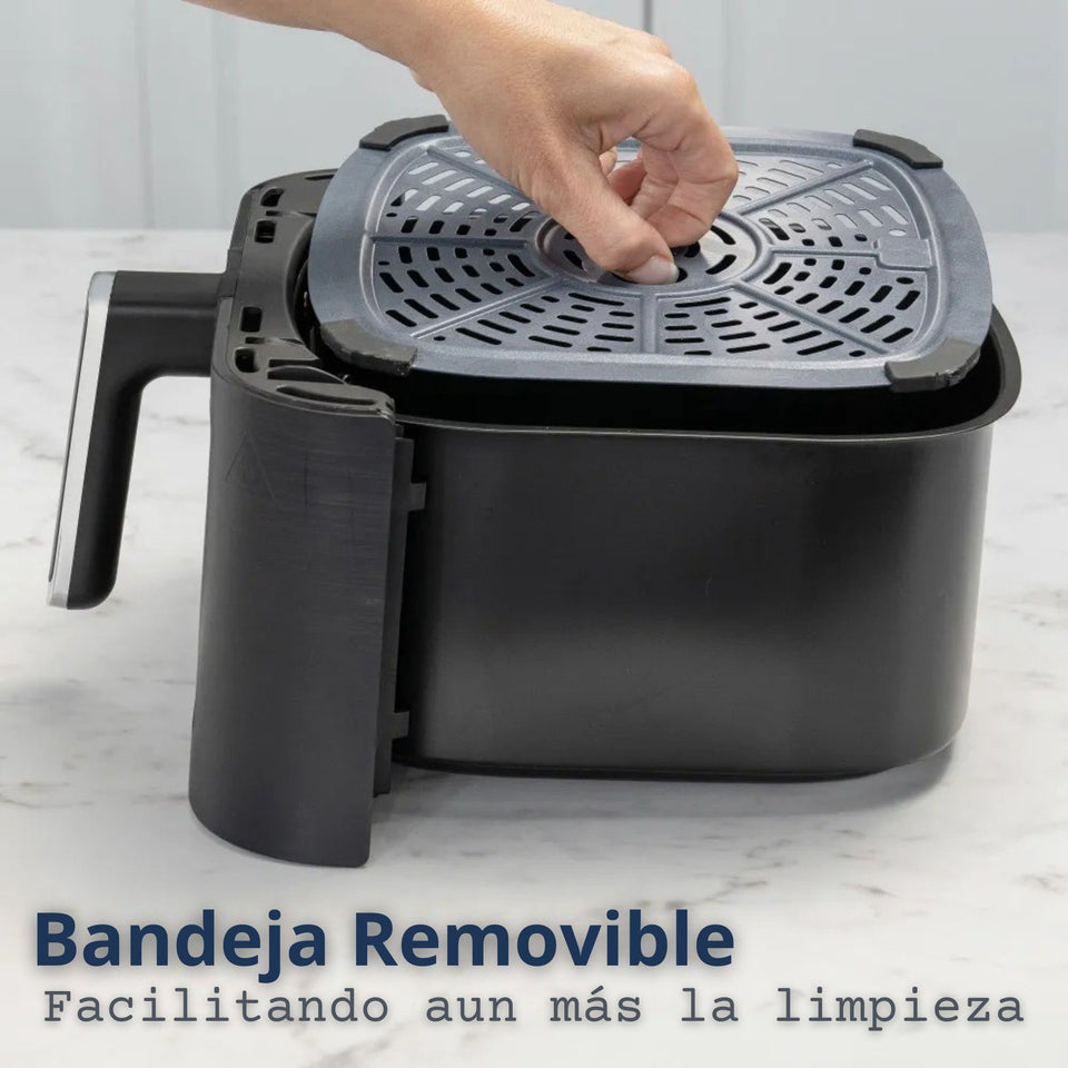 Oster® Freidora de Aire Manual, Recubrimiento Oster® DiamondForce, 4L de Capacidad, con Controles de Tiempo y Temperatura, CKSTAF401MDF + 300 Forros Desechables para Air Fryer