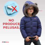 Parka Con Capucha Mangas Larga Niño Blue