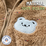Polerón Con Capucha Forro Polar Bebe Niño Oso Abrigo Invierno