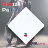 Pack 6 Pañuelos Baile Cueca 36 CM Bordado COPIHUE Fiestas Patrias