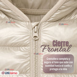 Parka Bebé Niña Beige Térmica Acolchada Con Orejitas Sweet Winter