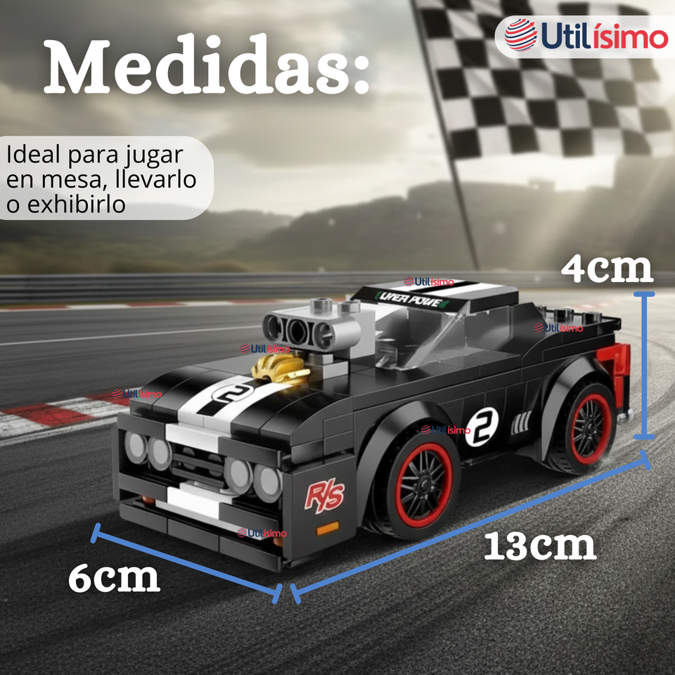 Auto Transformers Coche De Carreras Armable 203 Piezas Juguete Niño Modelos Y Colores Surtidos