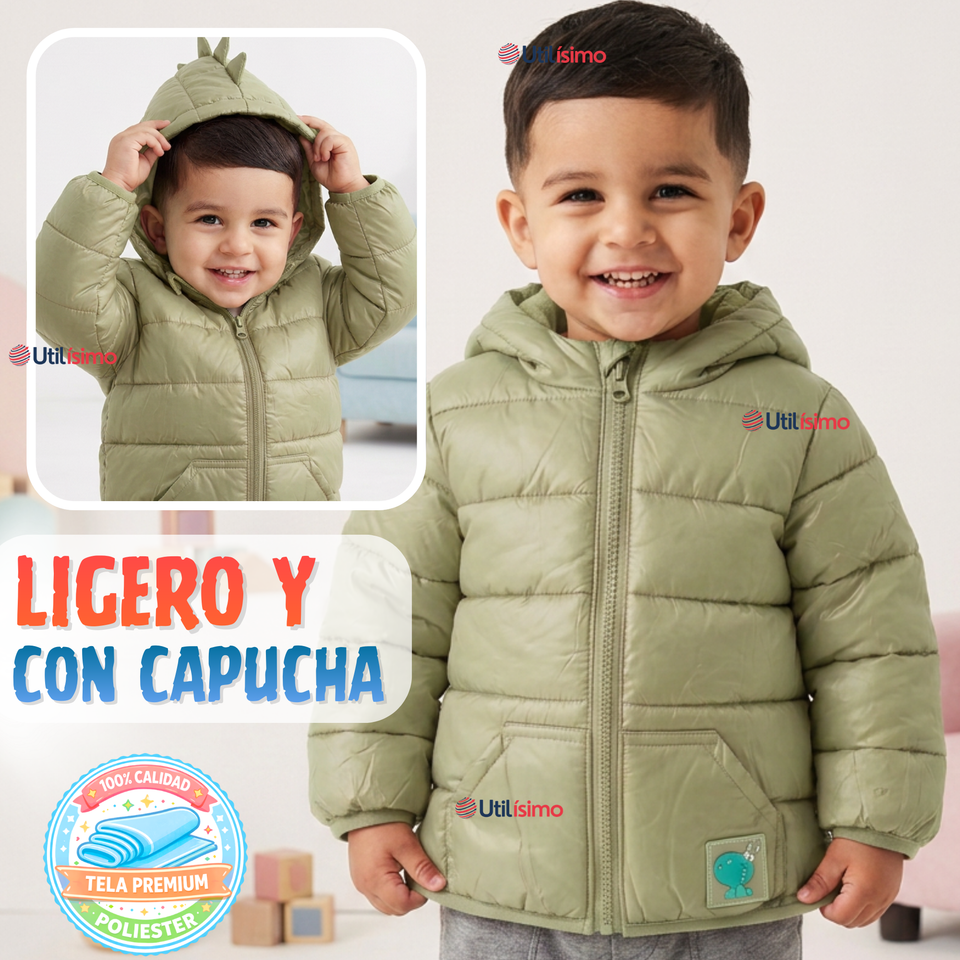 Parka Dinosaurio Con Capucha Manga Larga Niño Jump Kids