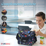 Mochila Bolso Escolar + Lonchera + Estuche 45Cm Niño Tela Oxford