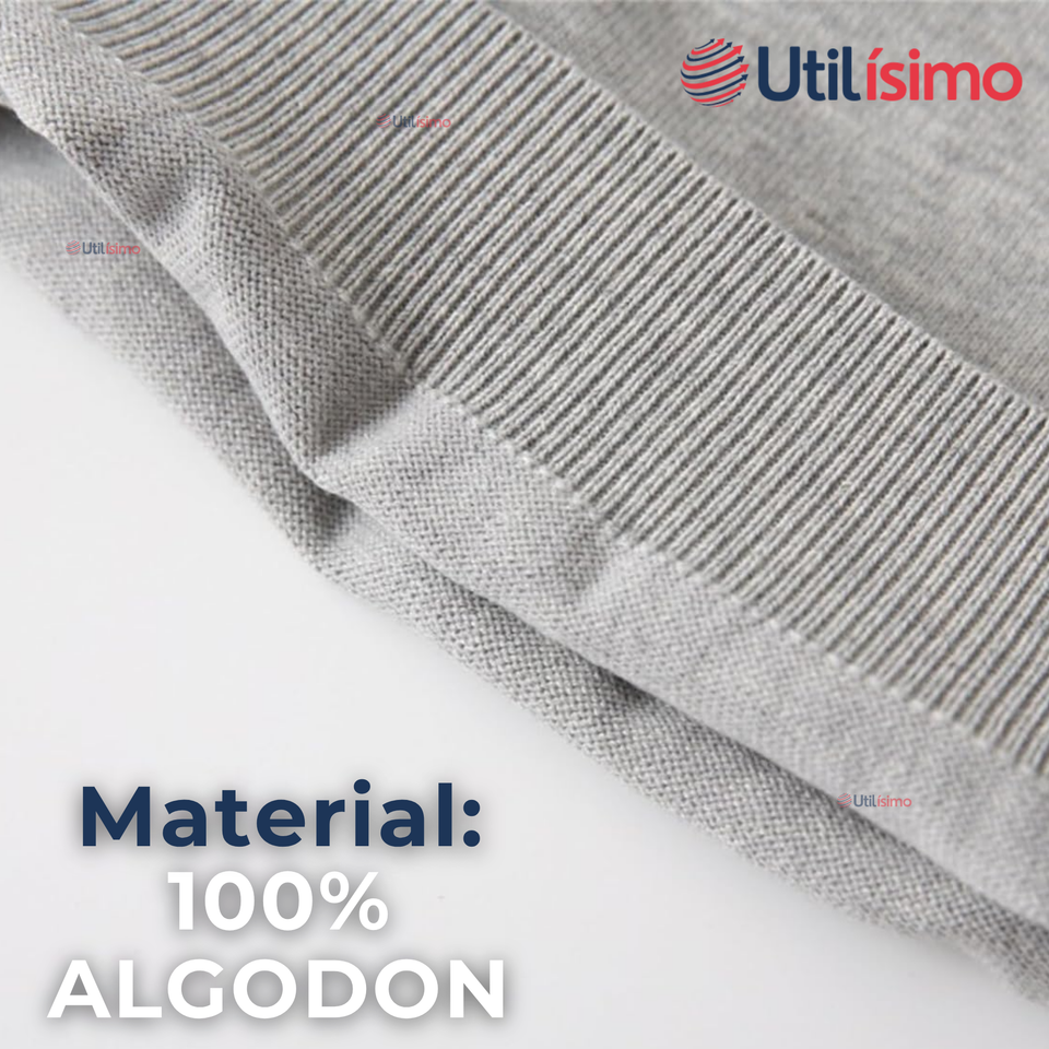 Polerón Estilo Pique Manga Larga Niño 100% Algodón Gris