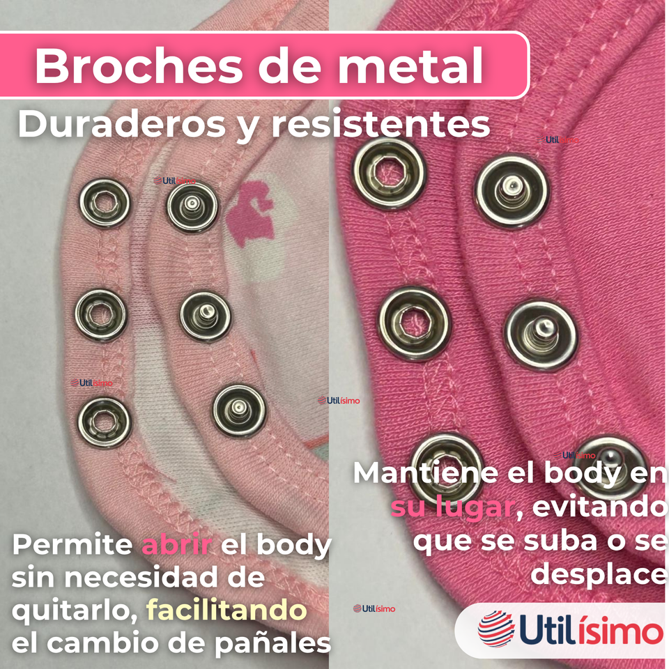 Pack 5 Bodys Niña Sin Manga Tedmimak 100% Algodón Hello princess