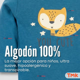 Pack 5 Bodys Manga Larga 100% Algodón Tedmimak Sweet Nature Bebé Niño