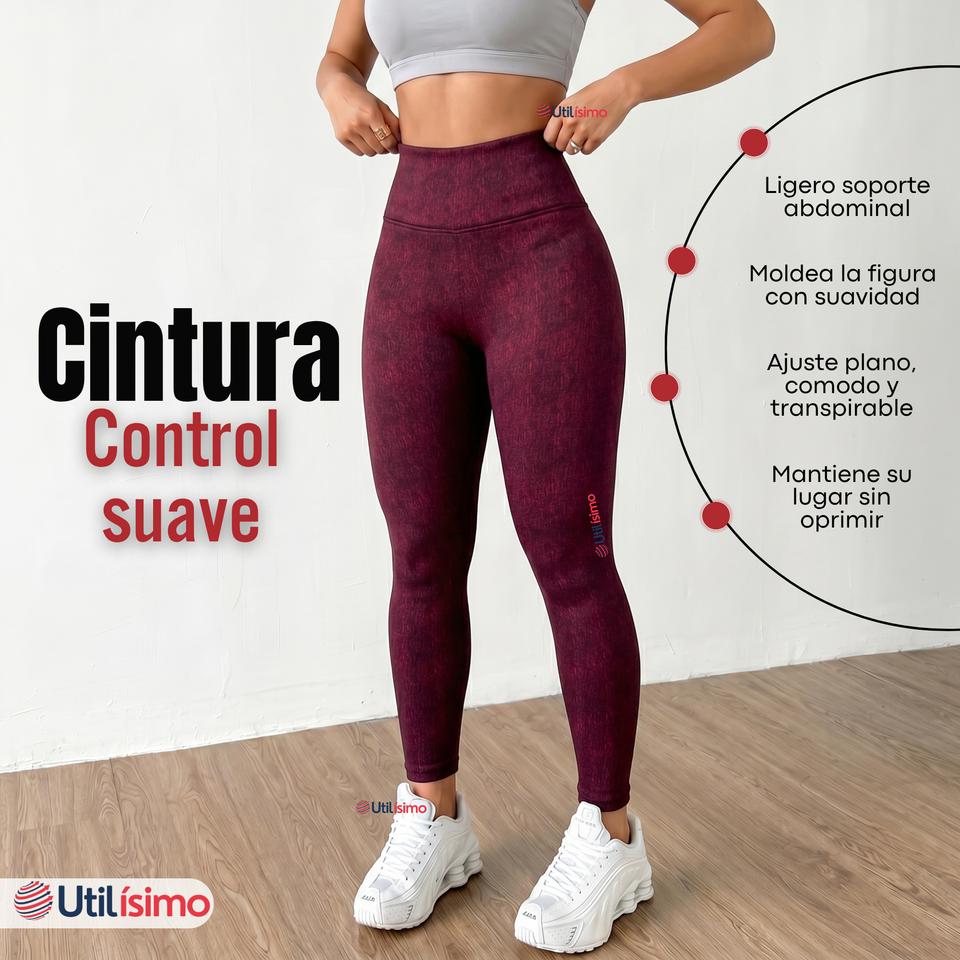 Calza Polar Con Chiporro Térmica Mujer Elásticada Burdeo Jeans