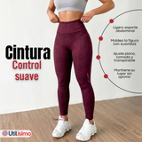 Calza Polar Con Chiporro Térmica Mujer Elásticada Burdeo Jeans