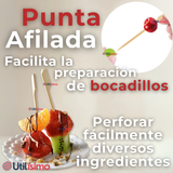 Pack 100 Piezas Brochetas De Bambú Bandera Cóctel 15cm