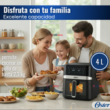 Freidora de aire digital Oster® con recubrimiento Oster® DiamondForce, 4L de capacidad, CKSTAF40WDDF 1300W