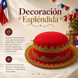 Sombrero Gorro Caporal Mujer Fiestas Patrias Rojo Baile Típico