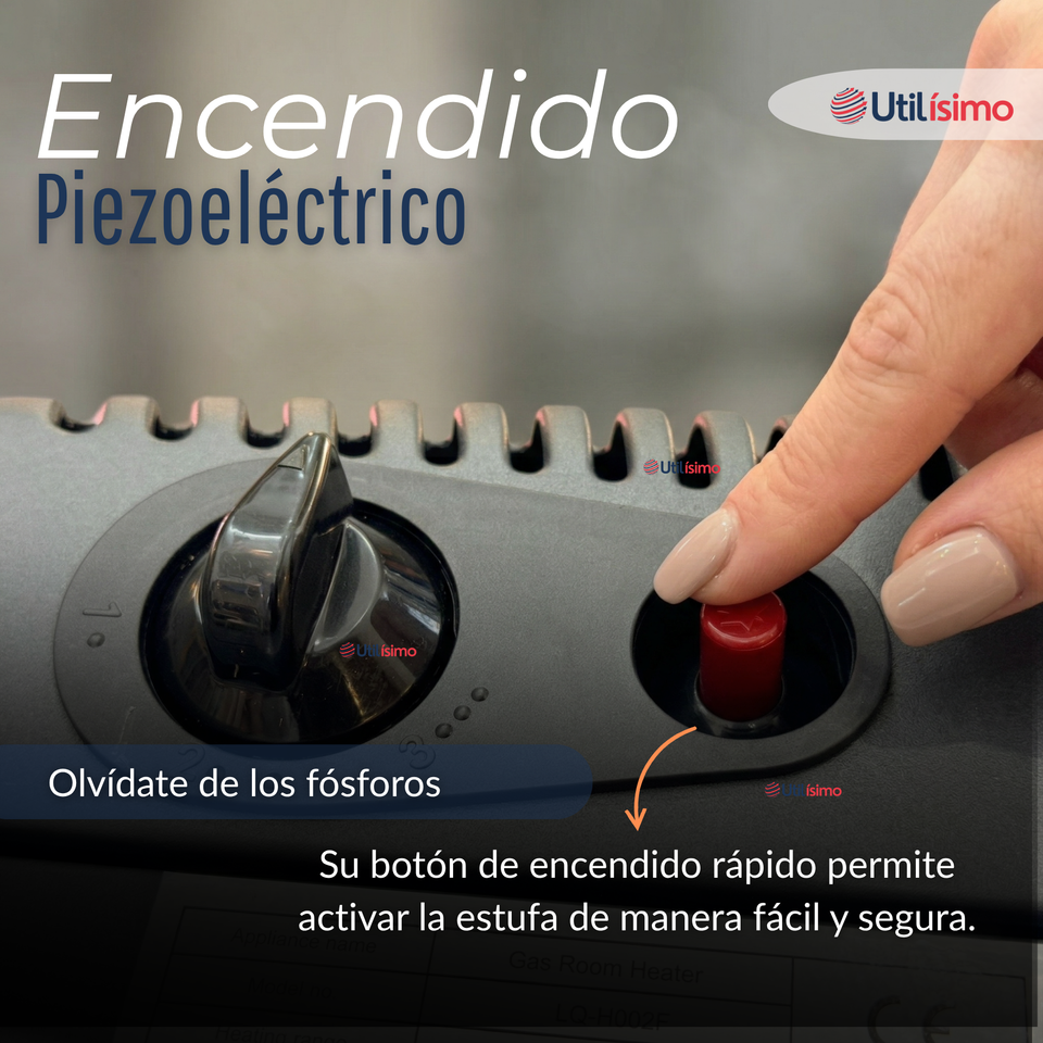 Calefactor A Gas Licuado 5kg A 15kg Plegable Interior Exterior Con Accesorios