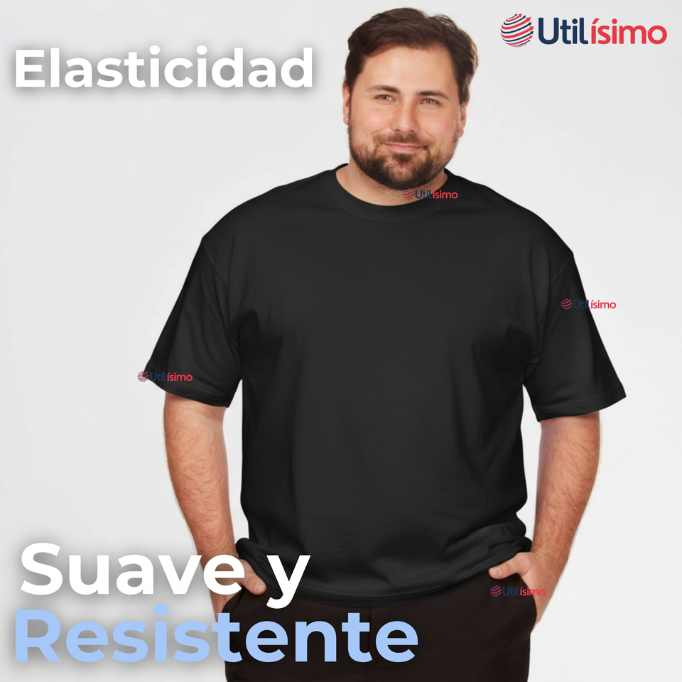 Polera Camiseta 100% Algodón Premium Manga Corta Básico Negro Hombre