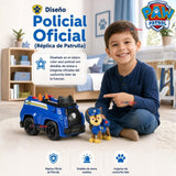 Vehículo Patrulla de Chase Paw Patrol con Figura Coche de Policía para Niños