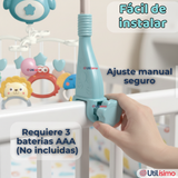 Móvil Giratorio Musical Proyector Bebé Niño Azul