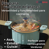 Olla de Micro Presión Esmalte Antiadherente Capacidad 10 Litros Color Azul