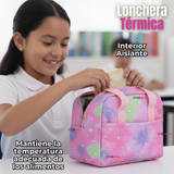 Mochila Escolar Kit Con Estuche y Lonchera 43cm Tela Oxford Niña