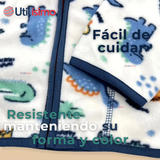 Chaqueta 100% Polar Niño Manga Larga Blanco