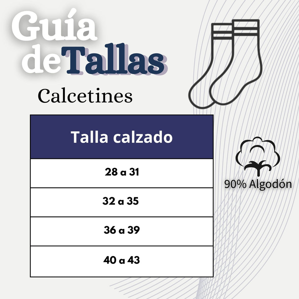 Pack 6 Calcetínes Escolares Corto Algodón Gris Niño y Niña