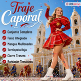 Traje Caporal Típico Tradicional Rojo 2 Piezas Juvenil Fiestas Patrias