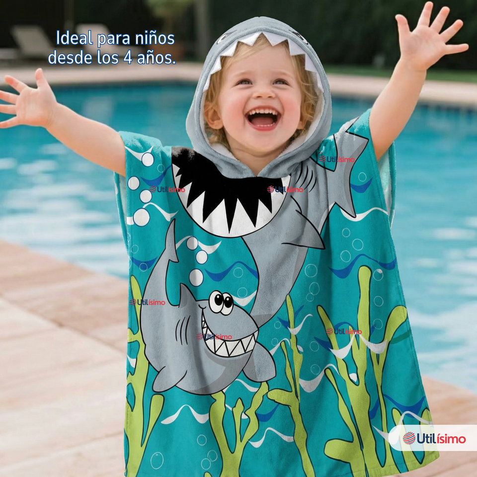 Toalla De Baño Playa Con Capucha Niño y Niña Diseños