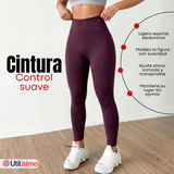 Calza Polar Con Chiporro Térmica Mujer Elasticada Burdeo