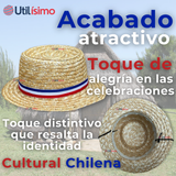 Sombrero Huaso Chupalla Ajustable Elegante Fiestas Patrias