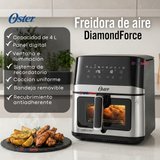 Freidora de aire digital Oster®, con recubrimiento Oster® DiamondForce, 7.5L de capacidad, CKSTAF75WDSSDF 1600W