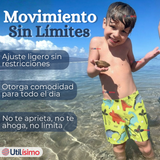 Short De Playa Para Niños Traje De Baño Pantalón Corto Amarillo Dinosaurios
