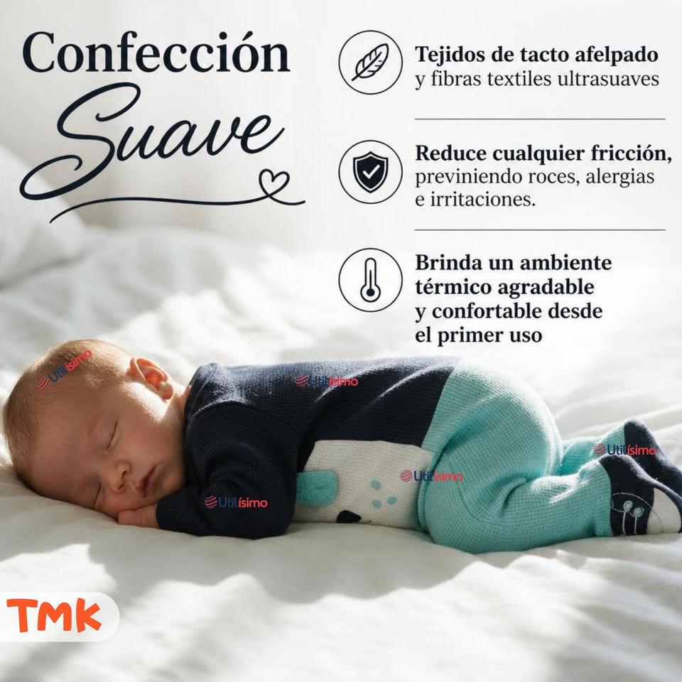 Enterito 100% Algodón Bebé Niño Tedmimak
