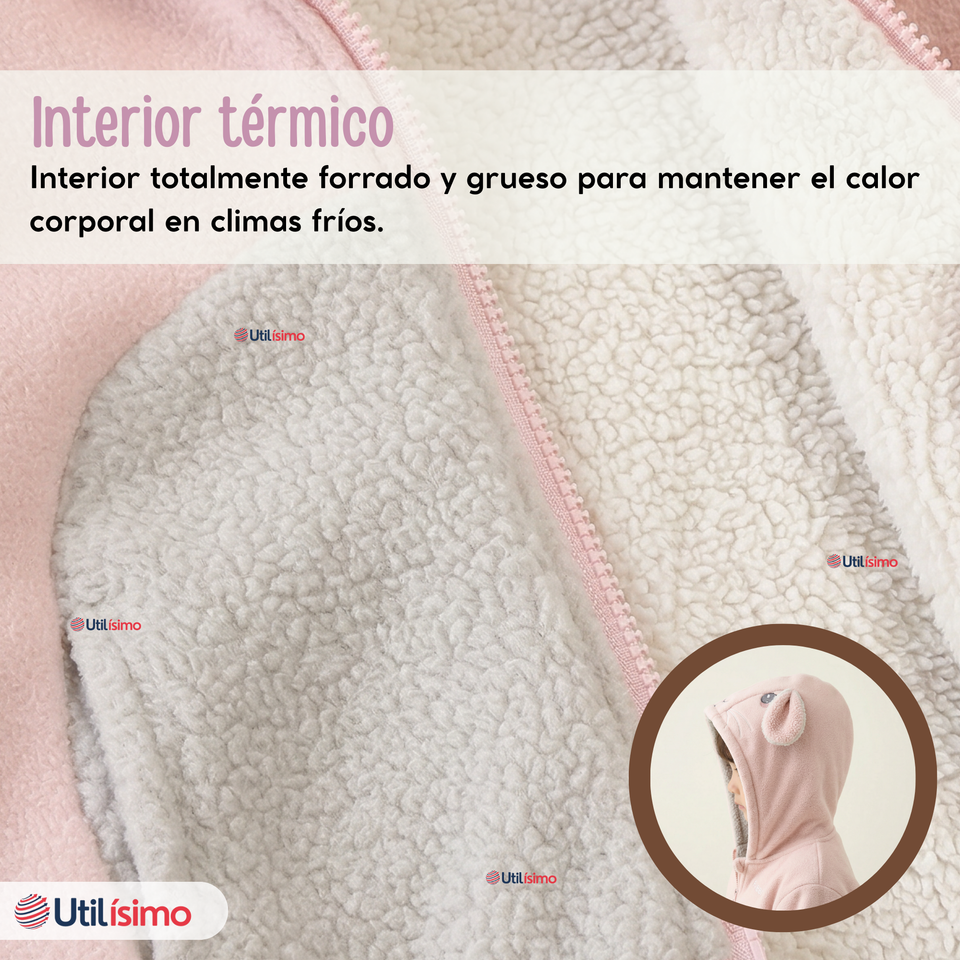 Polerón Polar Con Capucha Invierno Bebé Niña Sweet Rabbit