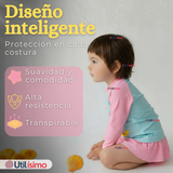 Traje De Baño Manga Larga y Pantalón Corto Con Falda Niña 2 a 7 años Pink Flamingo